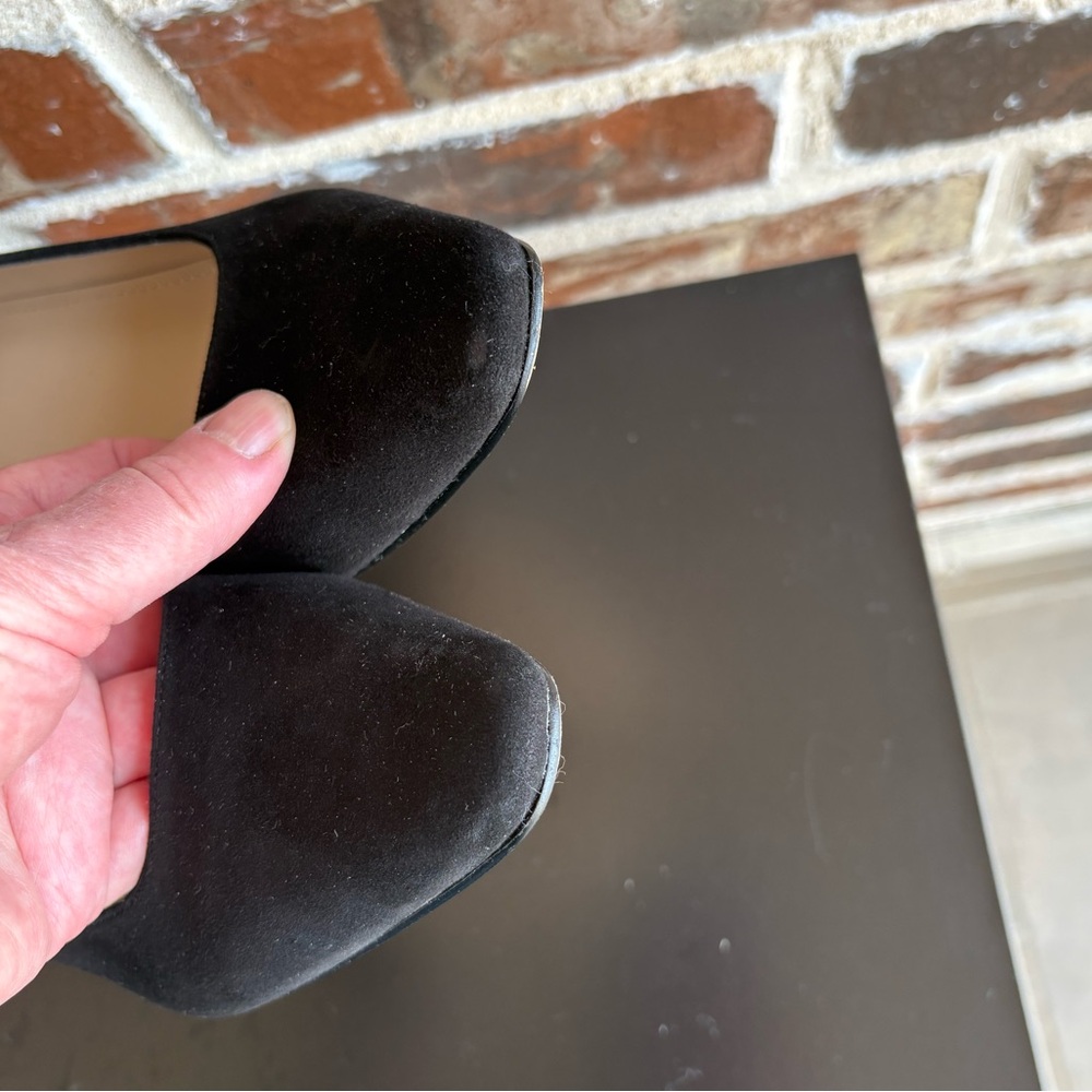 Marc Fisher Keri Black Suede Block Heel Pumps Size 8.5 - Picture 7 of 13